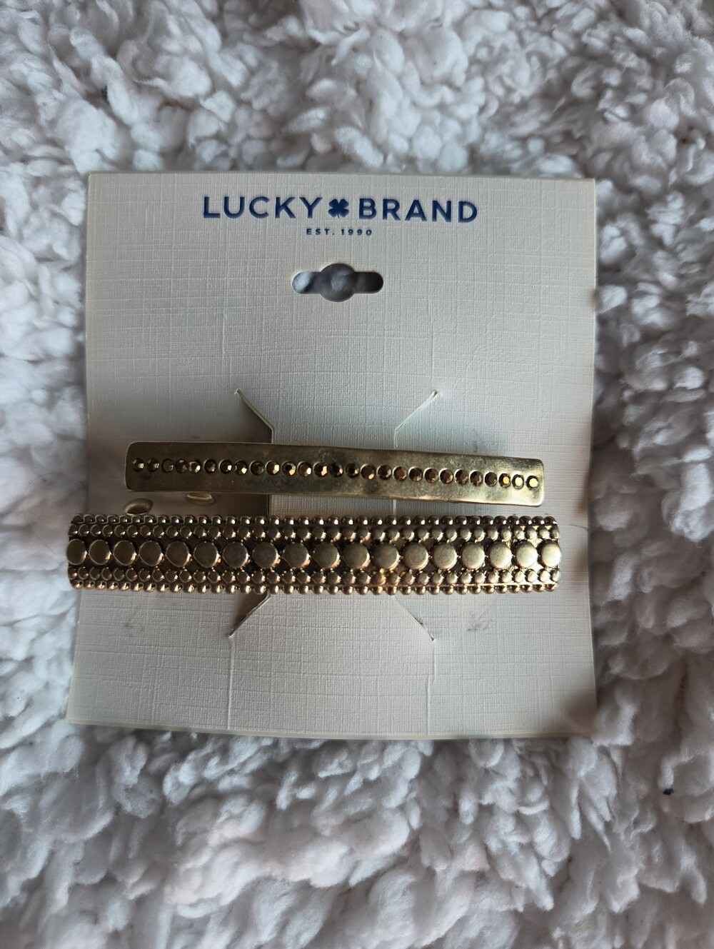 NWT Lucky Brand Brass/Gold Toned Barette Set